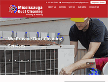 Tablet Screenshot of mississaugaductcleaning.com